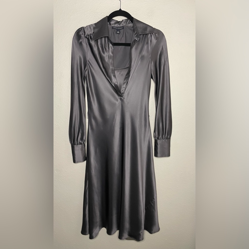 Banana Republic Dark Grey Silk Maxi Dress size 2